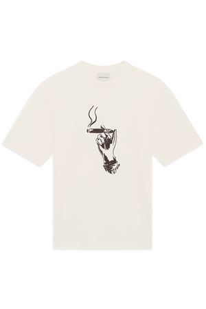 Off-White Double Jersey Cotton T-Shirt DROLE DE MONSIEUR | KTS314CO248OW